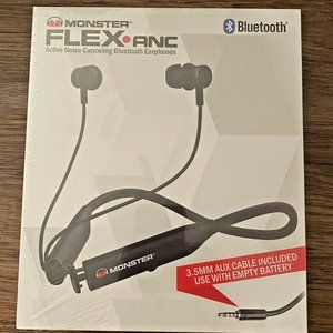 Monster MNFLEX BLK Flex Active Noise Canceling Bluetooth Headphones